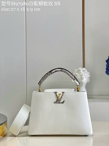 Bagsaaa Louis Vuitton Capucines White - 27cm