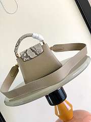 Bagsaaa Louis Vuitton Capucines BB Light Grey Python Handle -  21x14x8cm - 4