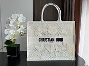 Bagsaaa Dior Book Tote Large White D-Lace Butterfly Embroidery with 3D Macramé Effect - 1