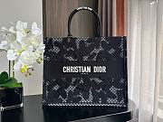 	 Bagsaaa Dior Book Tote Large Black D-Lace Butterfly Embroidery with 3D Macramé Effect - 1