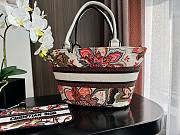 Bagsaaa Dior Hat Basket Bag Natural Multicolor Albero della Vita Embroidery - 5