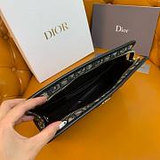 Bagsaaa Dior Medium 30 Montaigne Pouch  Blue Dior Oblique Jacquard - 6