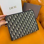 Bagsaaa Dior Medium 30 Montaigne Pouch  Blue Dior Oblique Jacquard - 2