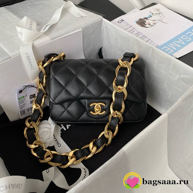 Bagsaaa Chanel Funky Town Small Flap Bag In Black - 17x21x6cm - 1