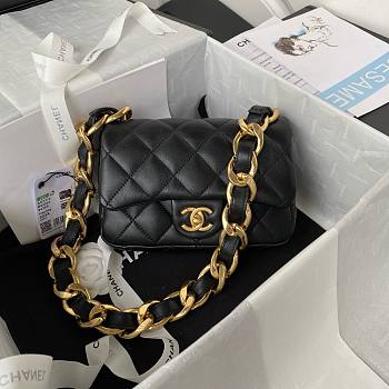 Bagsaaa Chanel Funky Town Small Flap Bag In Black - 17x21x6cm