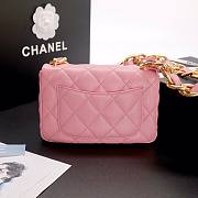	 Bagsaaa Chanel Funky Town Small Flap Bag In Pink - 17x21x6cm - 5