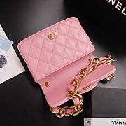 	 Bagsaaa Chanel Funky Town Small Flap Bag In Pink - 17x21x6cm - 4
