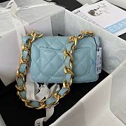 	 Bagsaaa Chanel Funky Town Small Flap Bag In Blue - 17x21x6cm - 5