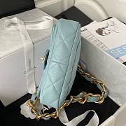 	 Bagsaaa Chanel Funky Town Small Flap Bag In Blue - 17x21x6cm - 4