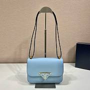 	 Bagsaaa Prada Embleme Saffiano shoulder bag in blue - 22x15x6cm - 1
