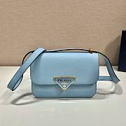 	 Bagsaaa Prada Embleme Saffiano shoulder bag in blue - 22x15x6cm - 3