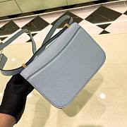 	 Bagsaaa Prada Embleme Saffiano shoulder bag in light blue - 22x15x6cm - 3