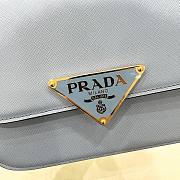 	 Bagsaaa Prada Embleme Saffiano shoulder bag in light blue - 22x15x6cm - 2