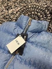 Bagsaaa Dior Oblique Down Vest Blue Technical Jacquard - 4