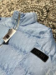 Bagsaaa Dior Oblique Down Jacket Blue Technical Jacquard - 3