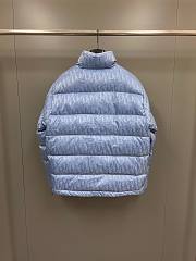 Bagsaaa Dior Oblique Down Jacket Blue Technical Jacquard - 4