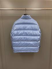 Bagsaaa Dior Oblique Down Jacket Blue Technical Jacquard 02 - 2