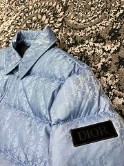 Bagsaaa Dior Oblique Down Jacket Blue Technical Jacquard 02 - 4