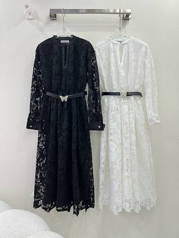 Bagsaaa Dior Mid-Length Belted Dress 