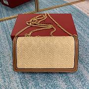 	 Bagsaaa Valentino Medium Vlogo Shoulder Bag In Straw - 20x10x5.5cm - 3