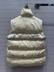 Bagsaaa Dior Alps Puffer Vest White Gold-Tone Allover Butterfly Motif - 6