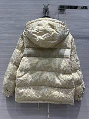 Bagsaaa Dior Alps Hooded Puffer Jacket  White with Gold-Tone Allover Butterfly Motif - 2