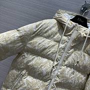 Bagsaaa Dior Alps Hooded Puffer Jacket  White with Gold-Tone Allover Butterfly Motif - 6