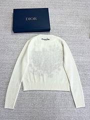 Bagsaaa Dior Embroidered Sweater Ecru and Red Cashmere Knit  - 6