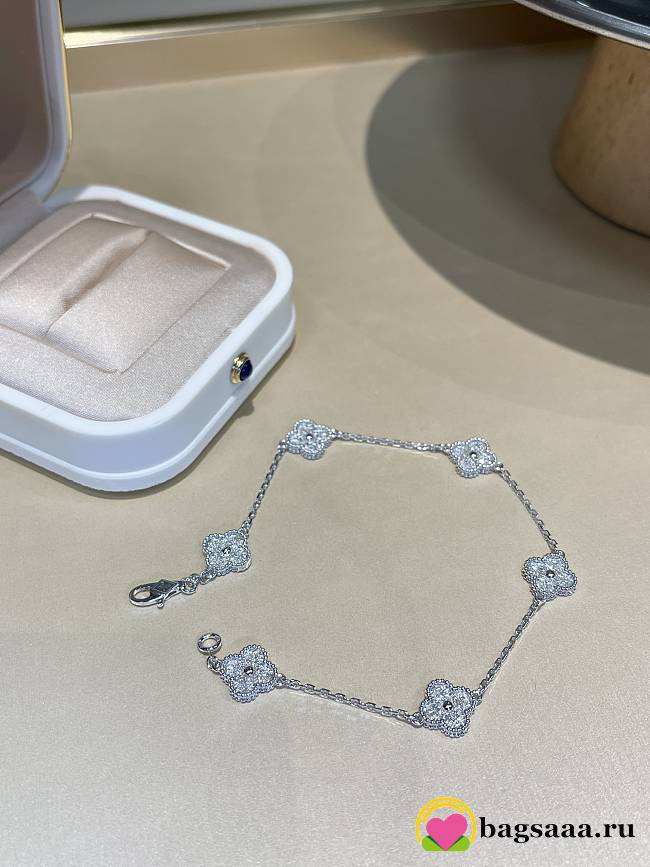 Bagsaaa Van Cleef & Arpels Alhambra Full Diamond Bracelet, 5 motifs  - 1