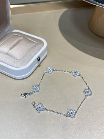 Bagsaaa Van Cleef & Arpels Alhambra Full Diamond Bracelet, 5 motifs 