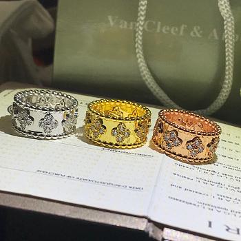 Bagsaaa Van Cleef & Arpels Perlee clovers ring with diamond