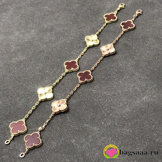 Bagsaaa Van Cleef & Arpel Alhambra Bracelet 5 motif with red - 1