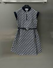 Bagsaaa Dior Belted Dress Melocoton Black Oblique Jacquard Motif - 1