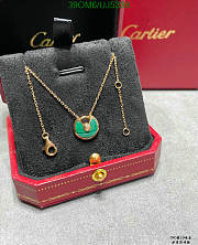 Bagsaaa Cartier Amulette De Cartier Malachite Diamond Necklace - 3