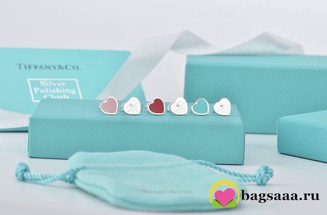 Bagsaaa Tiffany&CoEnamel  Heart Earrings  - 1