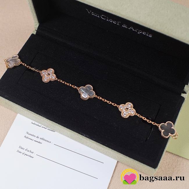 Bagsaaa Van Cleef & Arpel Alhambra Grey, Diamond Bracelet - 1