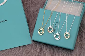 Bagsaaa Tiffany & Co Interlocking Circles Pendant Necklace