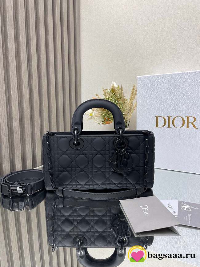 Bagsaaa Dior Lady D Joy Medium Matte Black - 1