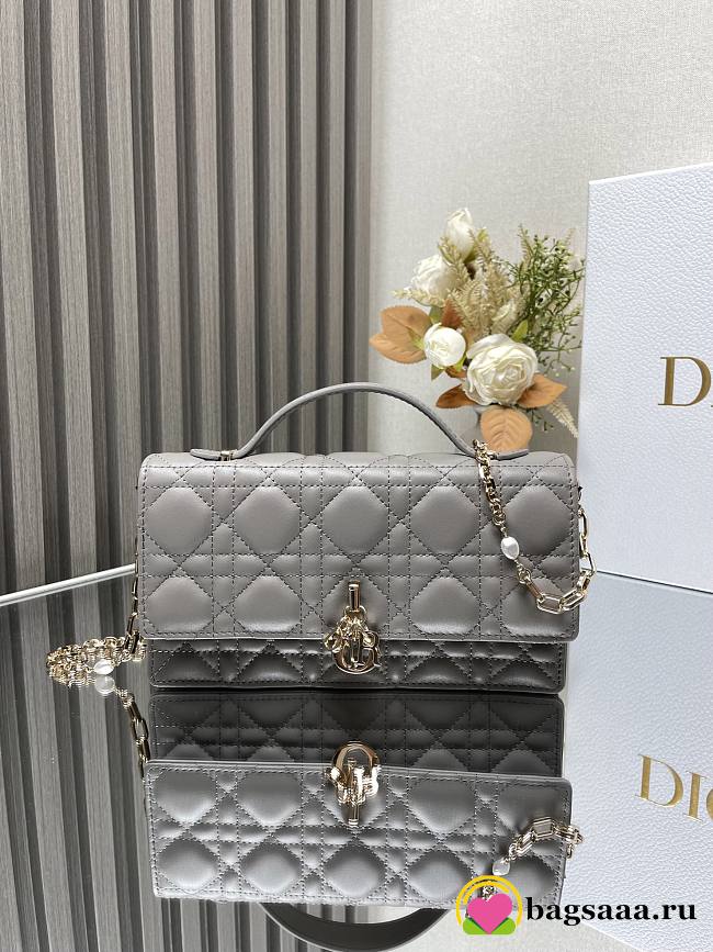	 Bagsaaa Miss Dior Bag In Grey - 21x11.5x4.5cm - 1