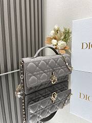 	 Bagsaaa Miss Dior Bag In Grey - 21x11.5x4.5cm - 3