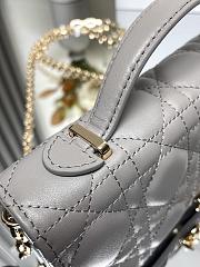 	 Bagsaaa Miss Dior Bag In Grey - 21x11.5x4.5cm - 4