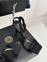 Bagsaaa Versace High Heels Sandals In Black - 2