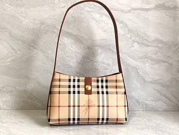 Bagsaaa Burberry Haymarrket Check Brown Shoulder Bag - 26*7*16cm