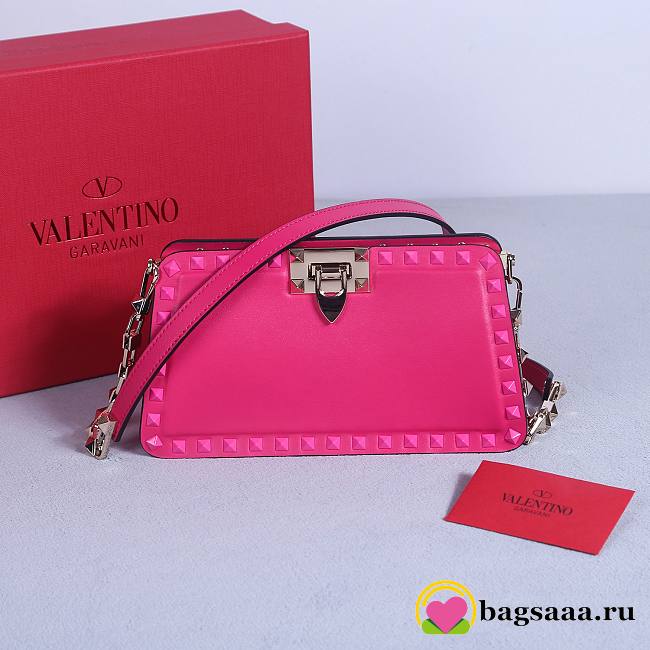 Bagsaaa Valentino Garavani Rockstud bag in calfskin pink - 21*12*6cm - 1
