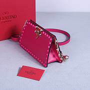 Bagsaaa Valentino Garavani Rockstud bag in calfskin pink - 21*12*6cm - 6
