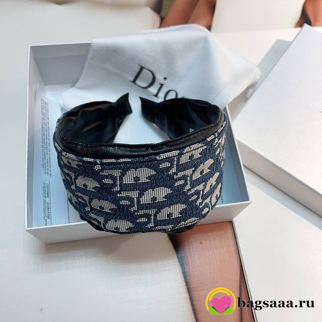 Bagsaaa Dior Oblique Jacquard Large Headband - 1