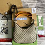 Bagsaaa Gucci Attache Large Shoulder Bag In Beige GG Ebony - 35*32*6cm - 3