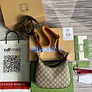 	 Bagsaaa Gucci Attache Small Shoulder Bag In Beige GG Ebony - W23cm x H22cm x D5cm - 2