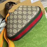 	 Bagsaaa Gucci Attache Small Shoulder Bag In Beige GG Ebony - W23cm x H22cm x D5cm - 3