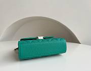	 Bagsaaa Chanel Top Handle Green Caviar Bag - 14.5x11.5x5.5cm - 5